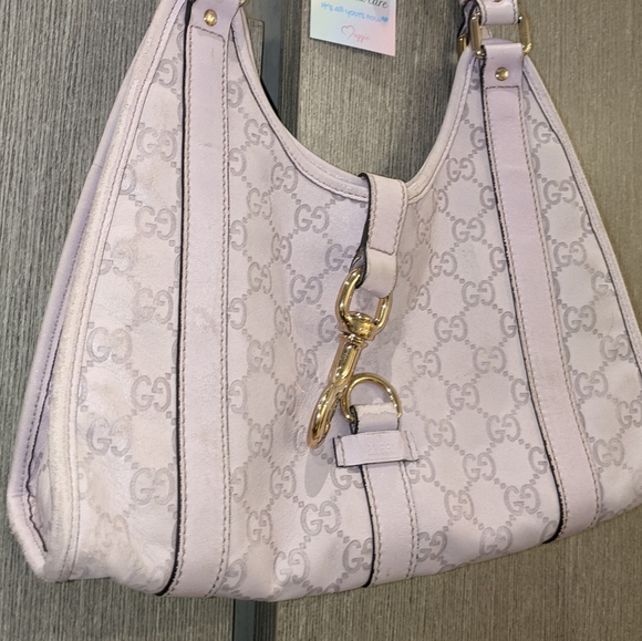 Gucci: Lavender Jackie Guccissima Monogram Suede Bag (RARE) - Picture 5 of 15